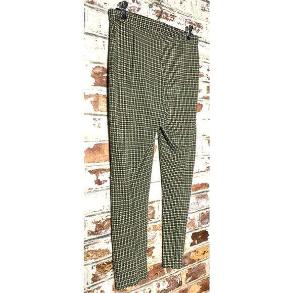 Free People High Waist Plaid Bareback Cotton Blend Stretch Skinny Pants - Picture 10 of 10